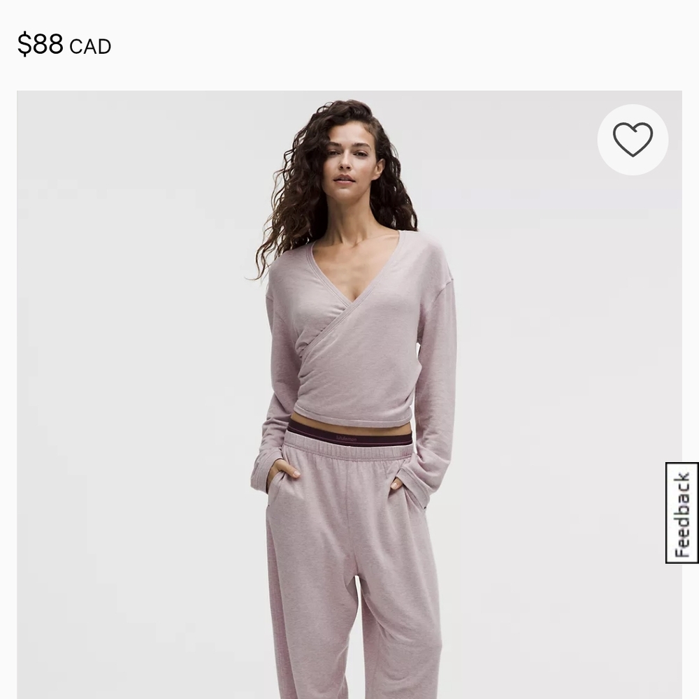 Lavender Wrap Top and Jogger Set